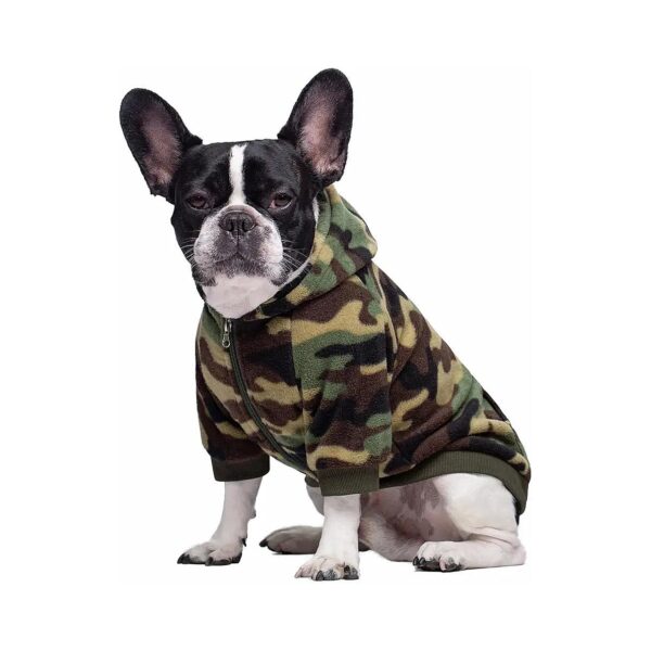 Camouflage Dog Sweaters with Pockets for Small Dogs Puppy Chihuahua Coat Clothing