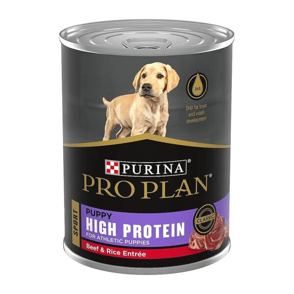 Canned Puppy Food for Puppy Training with Real Beef and High-Protein Formula