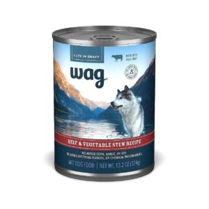 Canned Wet Dog Food With Chunks Of Beef Carrots Peas And Whole Food Ingredients