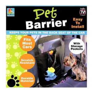 Car Barrier with Storage Pockets for Safe Pet Travel