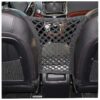 Car Seat Back Net Organizer with Adjustable Storage Spaces and Pet Barrier