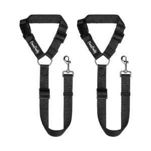 Car Seat Belt for Dogs - Adjustable, Tangle-Free, and Convertible to Handheld Leash