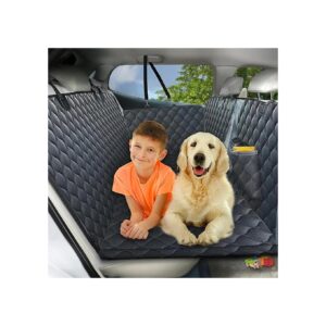 Car Seat Cover for Dogs with Adjustable Door Straps and Metal Buckles