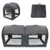 Car Seat Ready Pet Carrier with 2 in 1 Crate Design for Cats and Small Dogs