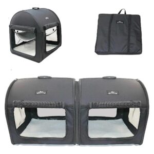 Car Seat Ready Pet Carrier with 2 in 1 Crate Design for Cats and Small Dogs