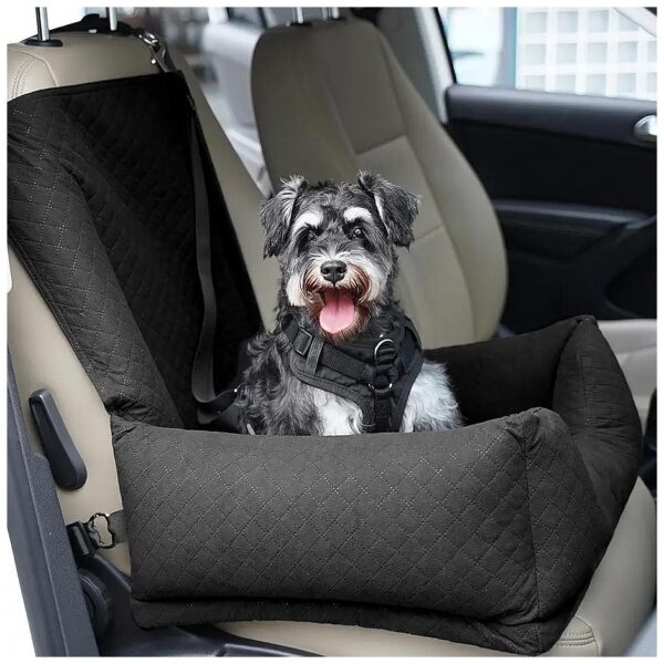 Car Seat for Small Dogs Up to 30lbs with Adjustable Safety Leash