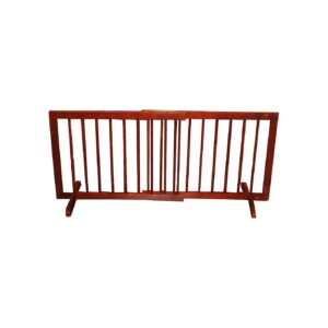 Cardinal Style Short Gate for Small Dogs 20 Inches Tall Walnut Finish