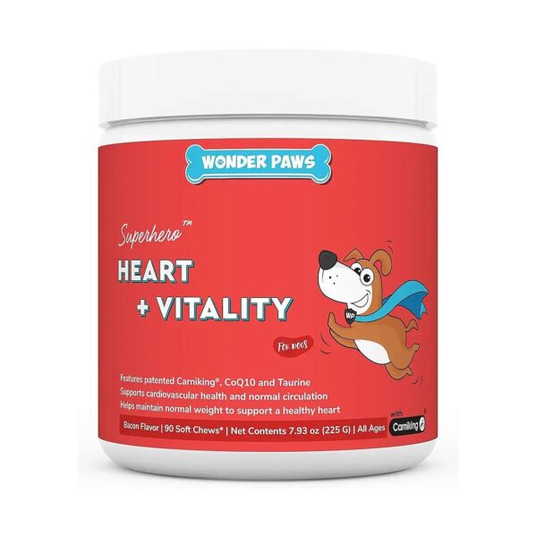 Cardiovascular Chews for Dogs with L-Carnitine and CoQ10 for Heart Health and Circulation