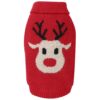 Cartoon Reindeer Knitwear Dog Sweaters for Christmas Pet and Kitten Winter Wear