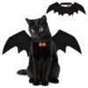 Cat Bat Wing Costume with Pumpkin Shaped Jingle Bells for Halloween Party Supplies