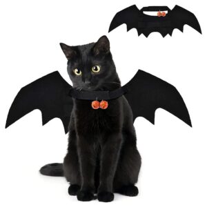 Cat Bat Wing Costume with Pumpkin Shaped Jingle Bells for Halloween Party Supplies