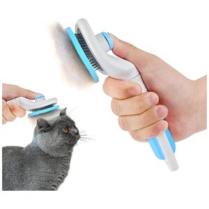 Cat Brush Self-cleaning Slicker Brush for Long Short Hair Deshedding Tool