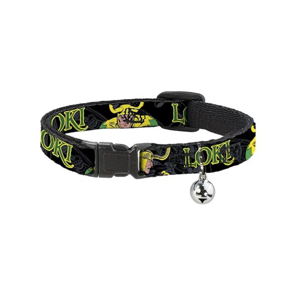 Cat Collar Breakaway Loki Multicolor 8 to 12 Inches 5 Inch Wide