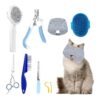 Cat Grooming Essentials Kit for Kitten and Adult Cats Including Muzzle and Shedding Brush