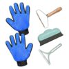 Cat Grooming Glove Brush for Soft and Relaxed Massage on Furniture Carpets Clothing