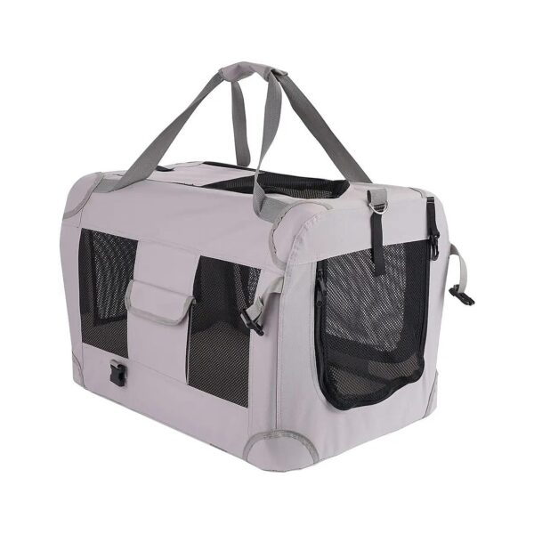 Cat and Dog Carrier Crate with Foldable and Collapsible Design for Travel