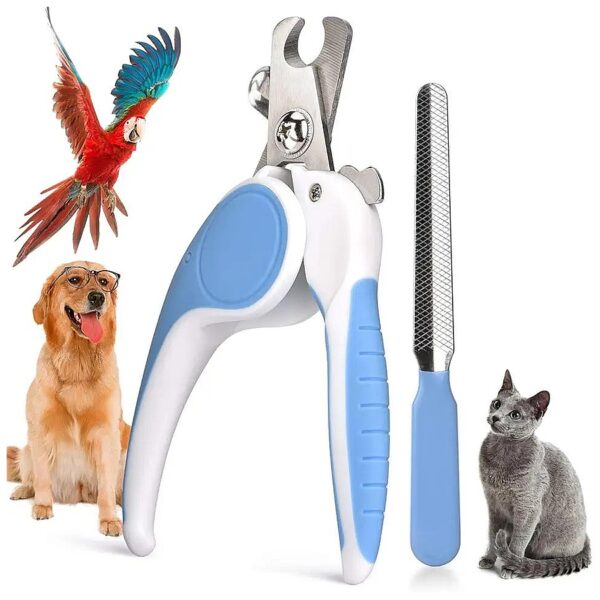 Cat and Dog Nail Clipper with Free Nail File and Safety Guard for Safe and Easy Trimming