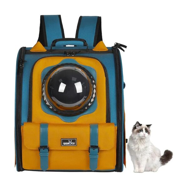 Cat and Small Dog Backpack with Soft Cushion Protection and Clear Bubble Window