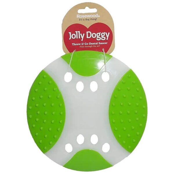 Catch and Play Dental Saucer Toy for Rosewood Dog Play