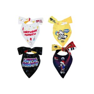 Celebration Dog Bandanas for a Comfortable and Stylish Fit with 4 Unique Designs