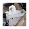 Center Console Dog Car Seat with Dog Seat Belts and Metal Frame