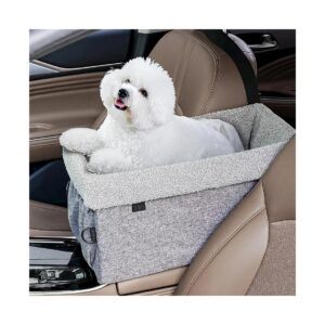 Center Console Dog Car Seat with Dog Seat Belts and Metal Frame