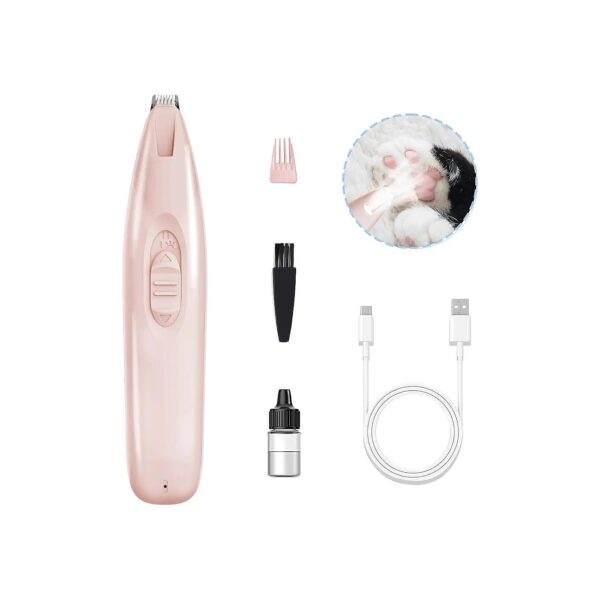 Ceramic Blade Dog Paw Trimmer for Small Pets with LED Light, 2 Speed