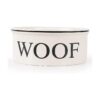 Ceramic Dog Bowl with Bone Pattern and Commemorative Phrases for Medium and Large Breeds