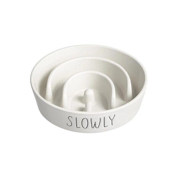 Ceramic Dog Slow Feeder Bowl for Small Medium Large Breed with 5 Cups Capacity