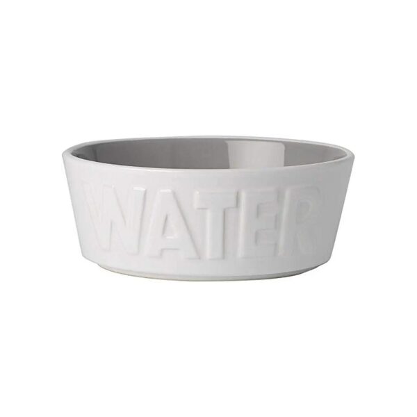 Ceramic Dog Water Bowl for Small and Medium Dogs, 6-Inch Diameter and 5-Cup Capacity