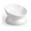 Ceramic Raised Cat Bowl for Small Dogs and Fat-Faced Cats with Anti-Vomiting Feature