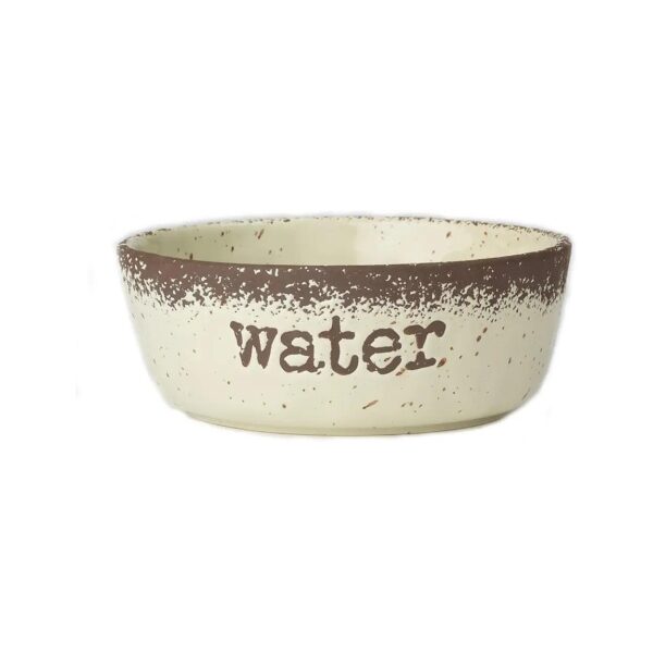 Ceramic Stoneware Water Dog Bowl with 4 Cup Capacity for Medium and Large Dogs and Cats