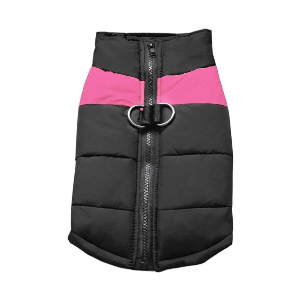 Chest 14 Inch Waterproof Dog Coat for Small Medium Large Dogs Pink Winter Clothing