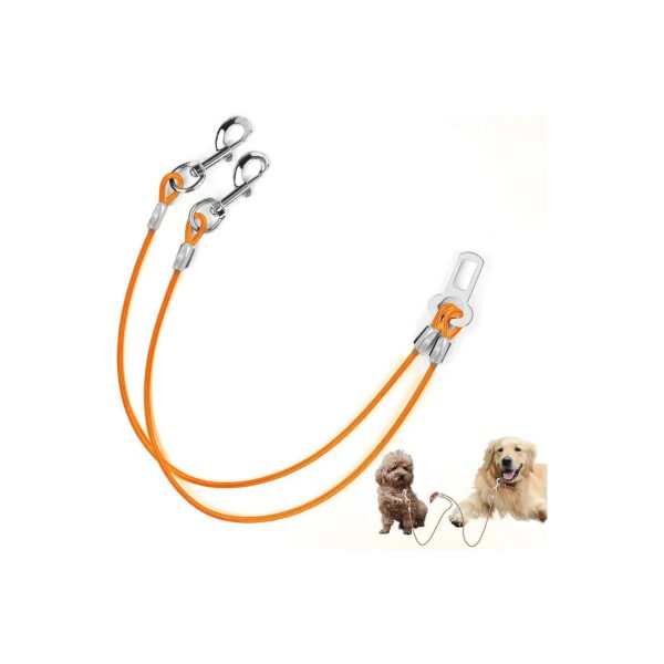 Chew Dog Car Seatbelt for Two Dogs' Comfort and Safety