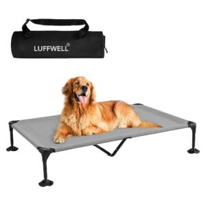 Chew-Proof Portable Raised Dog Bed for Extra Large Dogs with Adjustable Feet