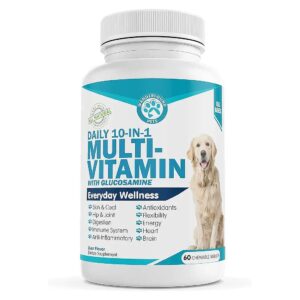 Chewable Multivitamin Tablets for Dogs, Glucosamine, and Probiotics