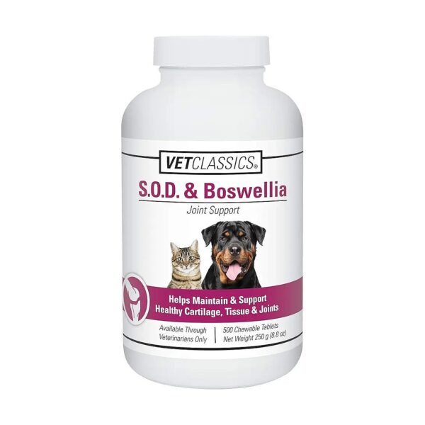 Chewable Tablets for Dog Hip and Joint Support with SOD and Boswellia