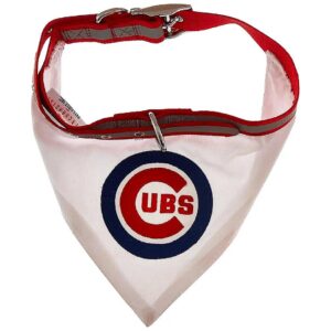 Chicago Cubs Dog Bandana with Reflective & Adjustable Collar for Large Pups