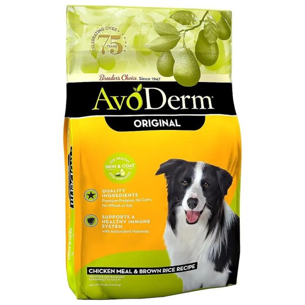 Chicken and Rice Formula Dry Dog Food for Healthy Skin and Coat