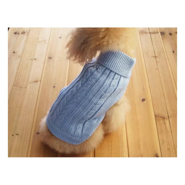 Chihuahua Bulldog Dachshund Pug Yorkie Dog Sweater with Skyblue Color and Small Size