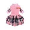 Chihuahua Sweater - Soft Fleece and Plaid Skirt XS Dog Sweater Dress for Winter Weather