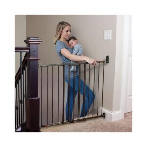 Child Safety Gate for Doorways and Stairs with Hardware Mount and Safety Latch