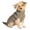 Chilly Winter Dog Sweater Grey Cable Knit Alpaca Wool X Small