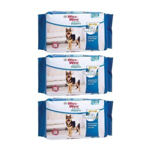 Chlorine and Dye Free Disposable Dog Diapers Large/XL 3-Pack