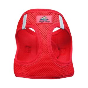 Choke-Free Red Medium Dog Harness with Breathable Mesh Fabric