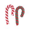 Christmas Candy Cane Rope Toy 2 Pack Dog Chew Toy Cotton