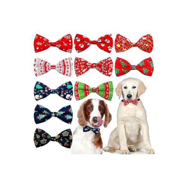 Christmas Collar Charms for Small Dogs Cats Puppies Accessories Slides Bowties Assorted