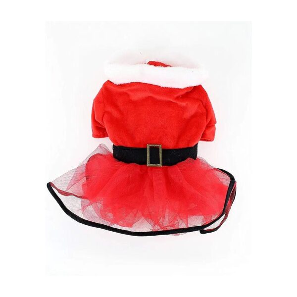 Christmas Day Dog Dress with Soft Velvet Top and Full Tutu XXX-Large