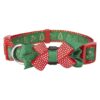 Christmas Deer Pattern Dog Collar for Medium Dogs with Adjustable Neck 12-18