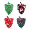 Christmas Dog Accessories 4 Pack Triangle Scarf Bib for Small Medium Large Canines